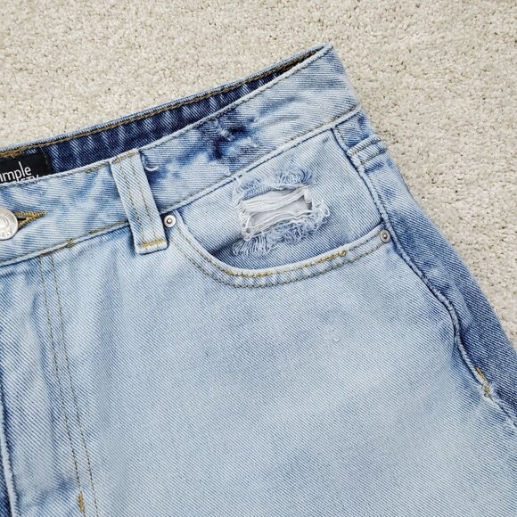 Simple Society Womens High-Waisted Half Bleached Boyfriend Jeans Size 11/30 - Picture 4 of 12